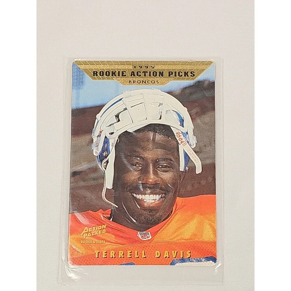Terrell Davis 1995 action packed rookie action pics, rookie card